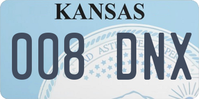 KS license plate 008DNX
