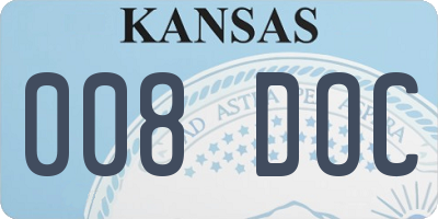 KS license plate 008DOC