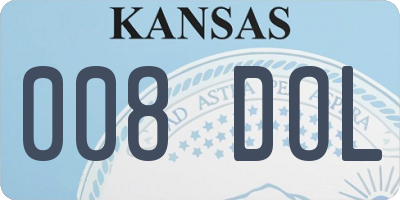 KS license plate 008DOL