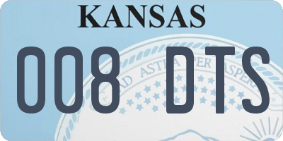 KS license plate 008DTS