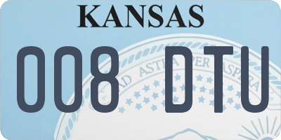 KS license plate 008DTU