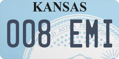 KS license plate 008EMI