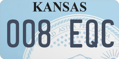 KS license plate 008EQC