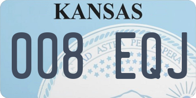 KS license plate 008EQJ