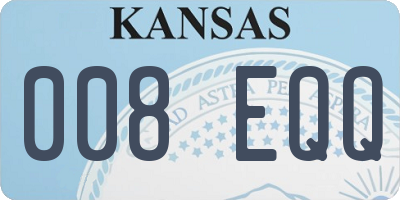 KS license plate 008EQQ