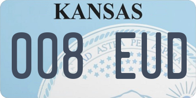 KS license plate 008EUD