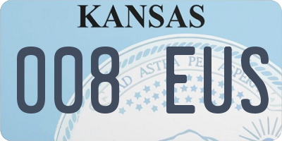 KS license plate 008EUS