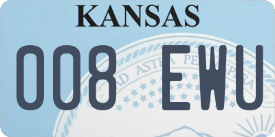 KS license plate 008EWU