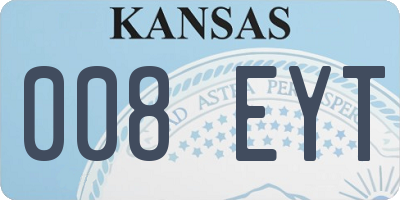 KS license plate 008EYT