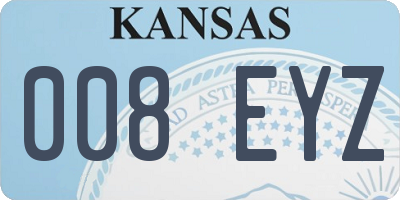 KS license plate 008EYZ