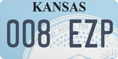KS license plate 008EZP