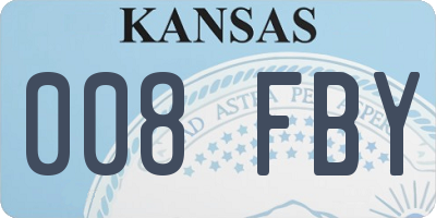 KS license plate 008FBY