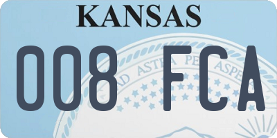 KS license plate 008FCA