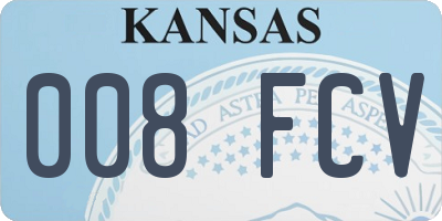 KS license plate 008FCV