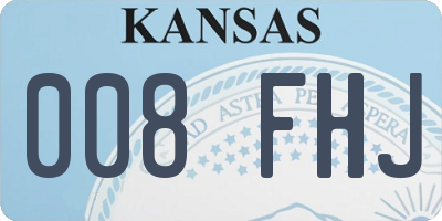KS license plate 008FHJ