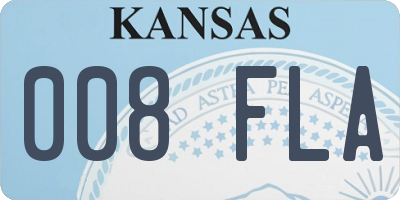 KS license plate 008FLA