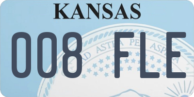 KS license plate 008FLE