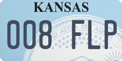 KS license plate 008FLP