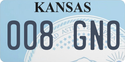 KS license plate 008GNO
