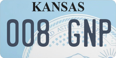 KS license plate 008GNP