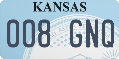 KS license plate 008GNQ