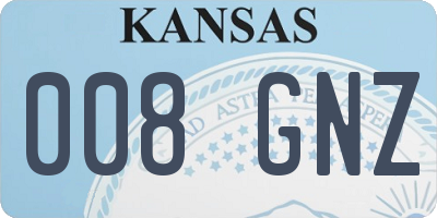 KS license plate 008GNZ