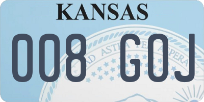 KS license plate 008GOJ