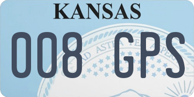KS license plate 008GPS