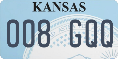 KS license plate 008GQQ