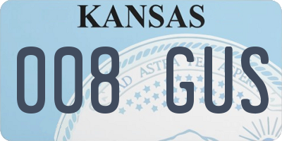 KS license plate 008GUS