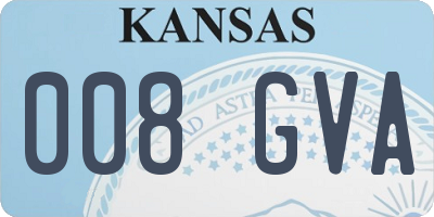KS license plate 008GVA