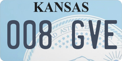 KS license plate 008GVE