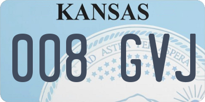 KS license plate 008GVJ