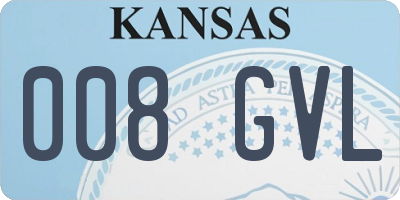 KS license plate 008GVL