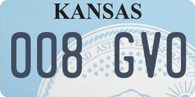 KS license plate 008GVO