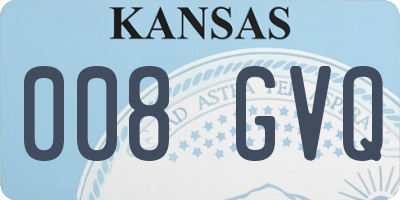 KS license plate 008GVQ