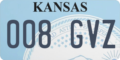 KS license plate 008GVZ