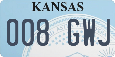KS license plate 008GWJ