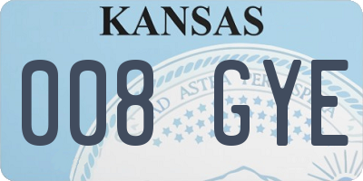 KS license plate 008GYE