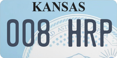 KS license plate 008HRP