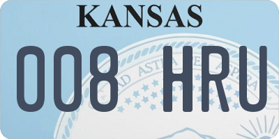 KS license plate 008HRU