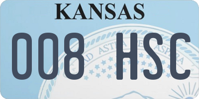KS license plate 008HSC
