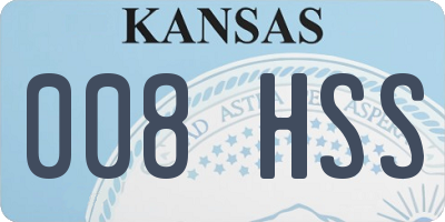 KS license plate 008HSS
