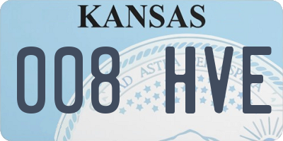 KS license plate 008HVE