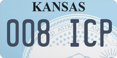 KS license plate 008ICP