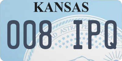 KS license plate 008IPQ