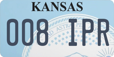 KS license plate 008IPR