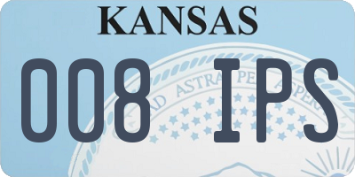 KS license plate 008IPS