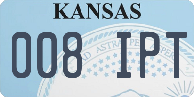 KS license plate 008IPT
