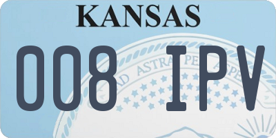 KS license plate 008IPV